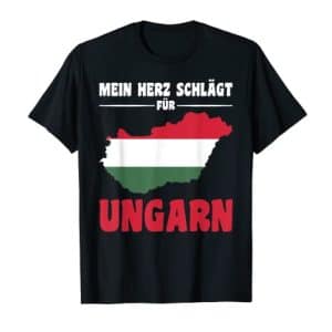 Ungarn Geschenk T-Shirt My Heart Strikes für Ungarn Test